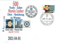 Canada, Martin Luther, Luther Briefmarken, Reichstag zu Worms, 1521