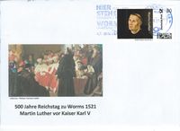 Landesausstellung 3.07.-30.12.2021, 500 Jahre Luther vor Kaiser und Reich, Luther Worms, Worms, Luther Briefmarken, Briefmarken Worms, Karl V, Landesausstellung