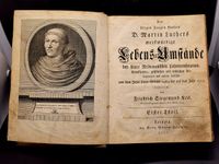 270 Jahre altes Buch antiquarisch Leipzig 1753 M.Luther Biografie Holzdeckel