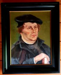 Martin Luther, &Ouml;lpastell Bild