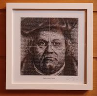 Wortmalerei; Martin Luther, SAXA, Luther Briefmarken, Luther Grafik