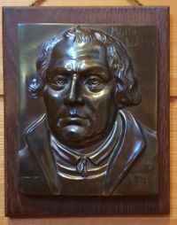 Martin Luther Bronzerelief, Luther Relief, Luther, Martin Luther Portrait