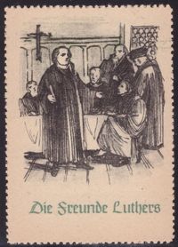 Flei&szlig;marke 9 Luther mit seinen Freunden