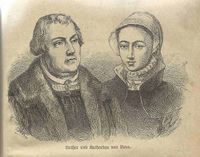 Martin Luther und Katharina von Bora, Kupferstecher Otto Spamer