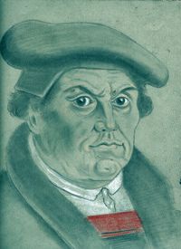 Pastellzeichnung Luther nach L. Cranach