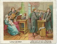 Sammelbilder Martin Luther, &quot;Dr. Martin Luther&#039;s Leben u. Wirken in farbigen Bildern dargest.&quot;.