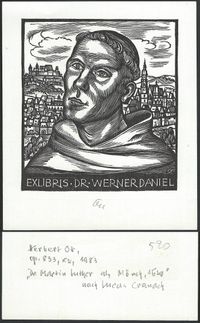 WUNDERKAMMER EXLIBRIS Martin Luther, Ott Herbert, EXLIBRIS