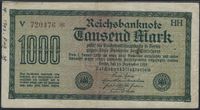 Reichsbanknote 1000 Mark, Hitlers Kampf Luthers Lehr des deutschen Volkes gute Wehr, Geldschein