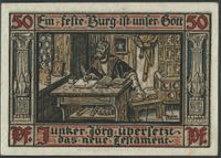 Luther Notgeld, Luther Briefmarken, Lutherfeier 1921 in Eisenach, Notgeld Eisenach