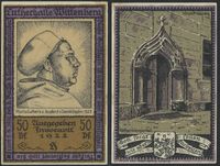 Notgeld Wittenberg, Luther Notgeld, Notgeldscheine Wittenberg, Luther Briefmarken