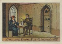 St&auml;dtenotgeld, Orlam&uuml;nde aus der Serie 1025.1a; Notgeld Luther und Kalstadt in Orlam&uuml;nde 1524; Luther Briefmarken, Luther Notgeld