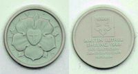 DDR Medaille Luther-Ehrung 1983 (Lutherrose / Wappen) Meissner Porzellan UNC