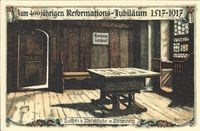 1917 Luther Wohnstube Wittenberg; 1917 12 Postkarten; Paul S&uuml;&szlig; AG M&uuml;geln Dresden, Martin Luther, Luther Postkarten