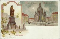 Luther-Denkmal Dresden vor der Frauenkirche, Postkarte Lutherdenkmal, Lutherdenkmal, Luther Briefmarken, Martin Luther, Luther-Denkm&auml;ler, Lutherdenkm&auml;ler, Martin Luther Denkmal