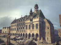 2017 Postkarte Haus zur M&uuml;nze - Rathaus Worms 3D um 1521