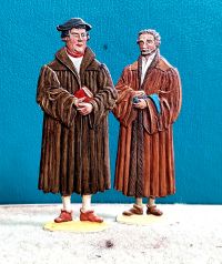 Zinn-Flach-Figur Martin Luther und Philipp Melanchthon