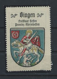 1925 Bingen - Reklamemarke - Kaffee Hag - Rheinhessisches St&auml;dtewappen